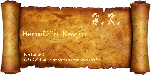 Hermán Kevin névjegykártya